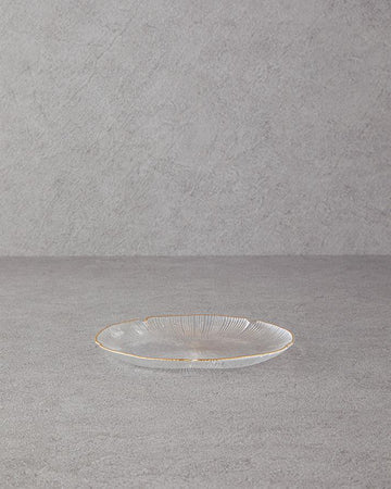 Siana Glass Cake Plate 21 cm Gold