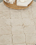 Soft Touch Rabbit Plush Bath Mat Beige