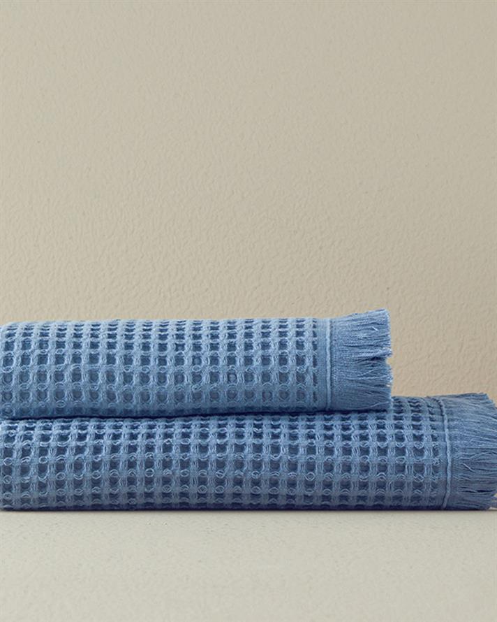 Sofia Cotton Waffle Bath Towel 70x140 cm Indigo