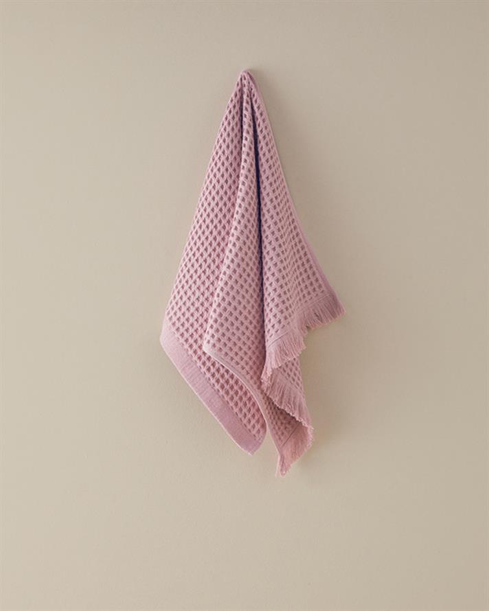 Sofia Cotton Waffle Face Towel 50x80 cm Dried Rose