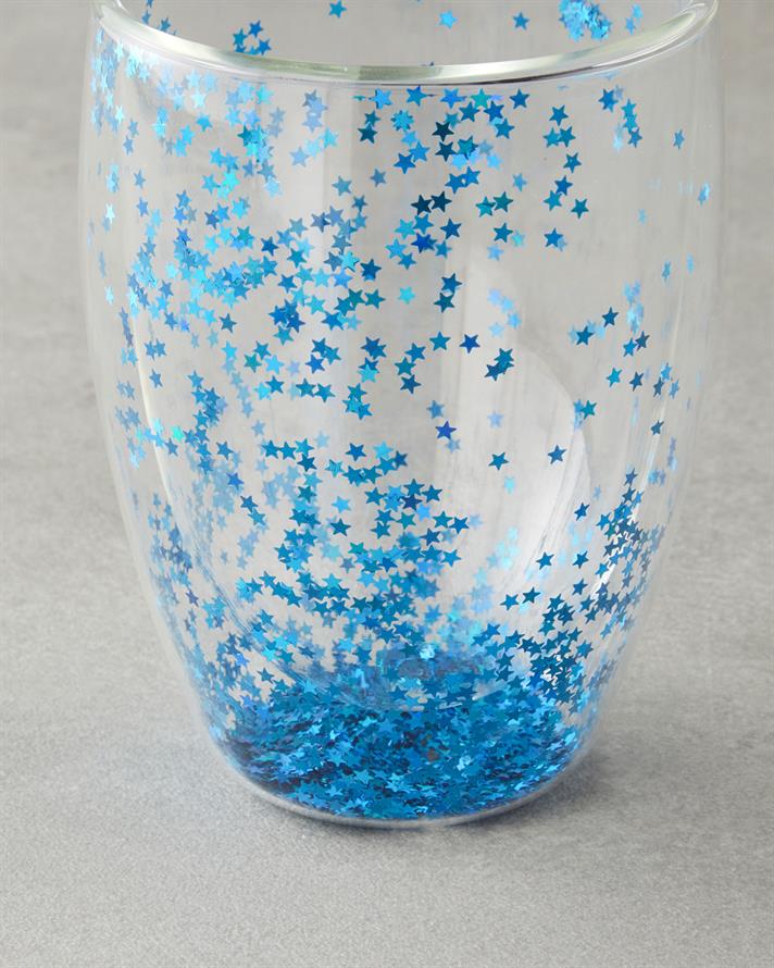 Sparkle Borosilkat Double Walled Mug Blue