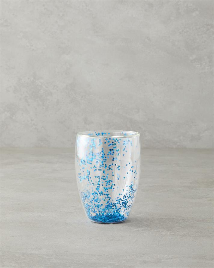 Sparkle Borosilkat Double Walled Mug Blue