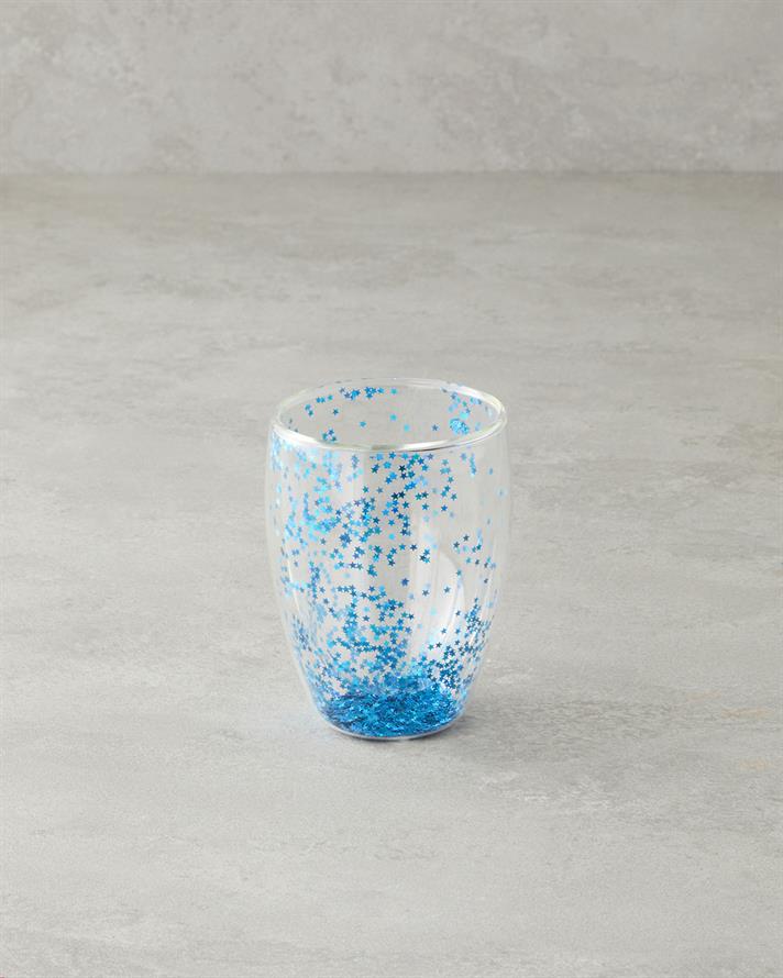 Sparkle Borosilkat Double Walled Mug Blue