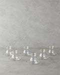 Stellar Glass 12 Pieces 6 Person Tea Set 140 ml Gold