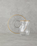 Stellar Glass 12 Pieces 6 Person Tea Set 140 ml Gold