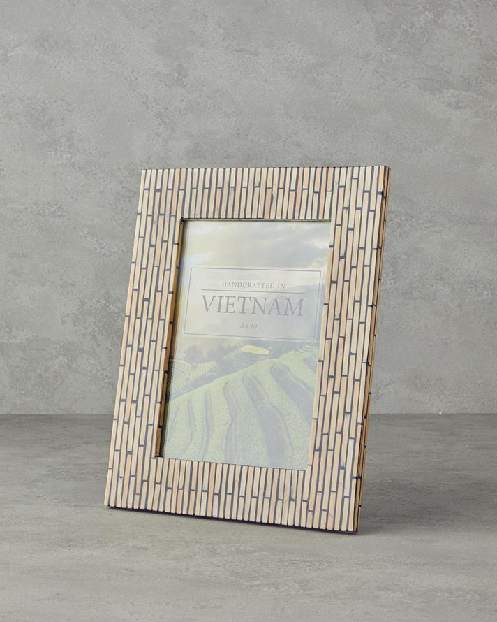 Stripy Bamboo Frame Natural