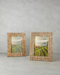 Stripy Bamboo Frame Natural