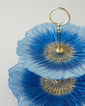 Sunflower Glass Floor Serving 21x28 cm Blue