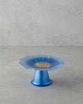 Sunflower Glass Cake Stand Blue