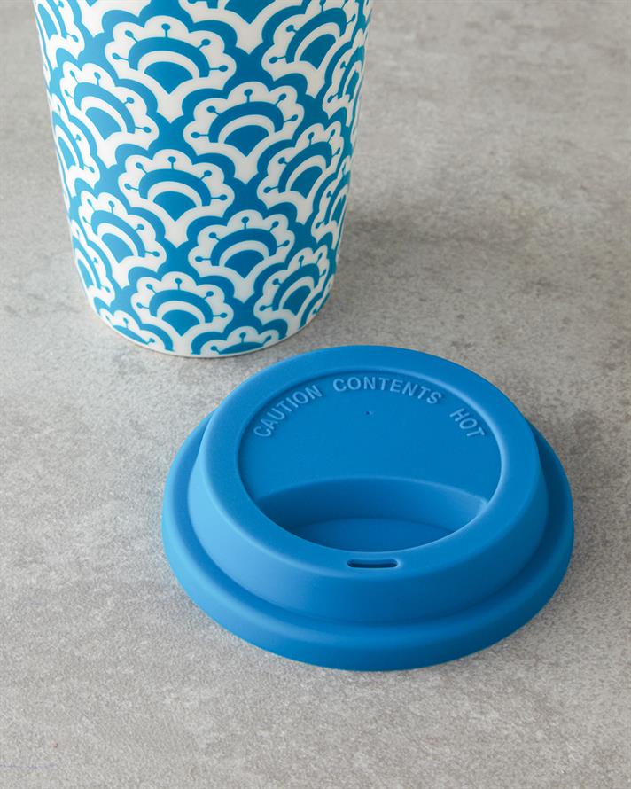 Sunrose Ceramic Silicone Lid Mug Blue