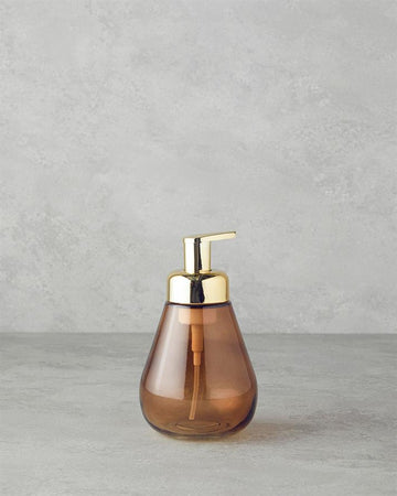 Swita Glass Bathroom Liquid Soap Dispenser Amber