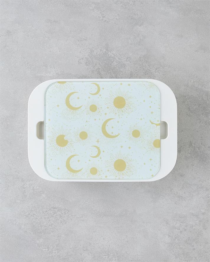 Talisman Galaxy Melamine 4-Pack Breakfast Box with Glass Lid 30x21 cm Gold