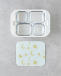 Talisman Galaxy Melamine 4-Pack Breakfast Box with Glass Lid 30x21 cm Gold