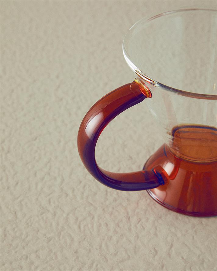 Tasty Borosilkat Glass 2 Piece Mug 190 ml Amber