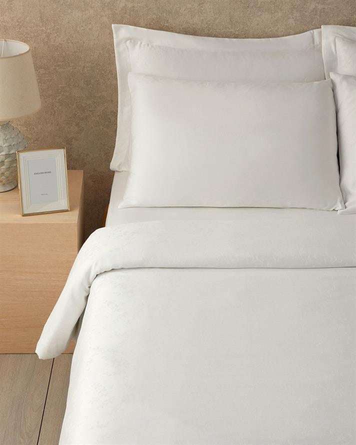 Taylor Lyocell Satin Double Size Duvet Cover Set 200x220 cm White