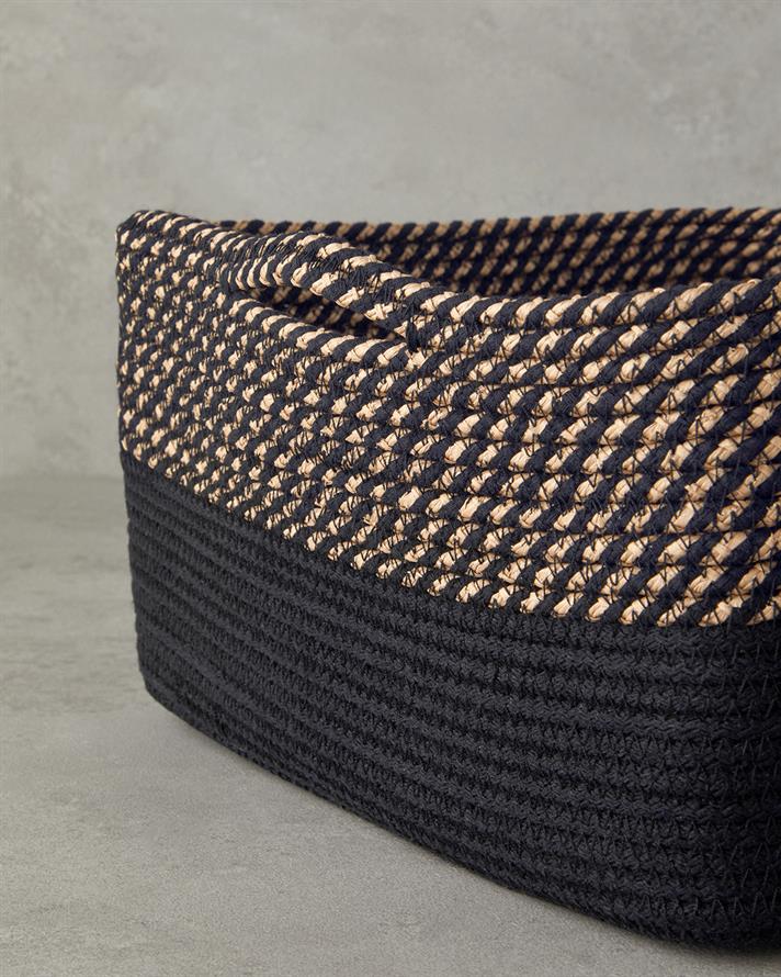 Terra Cotton Basket Natural-Black