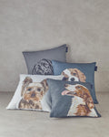 Terrier Tapestry Cushion Cover Ecru