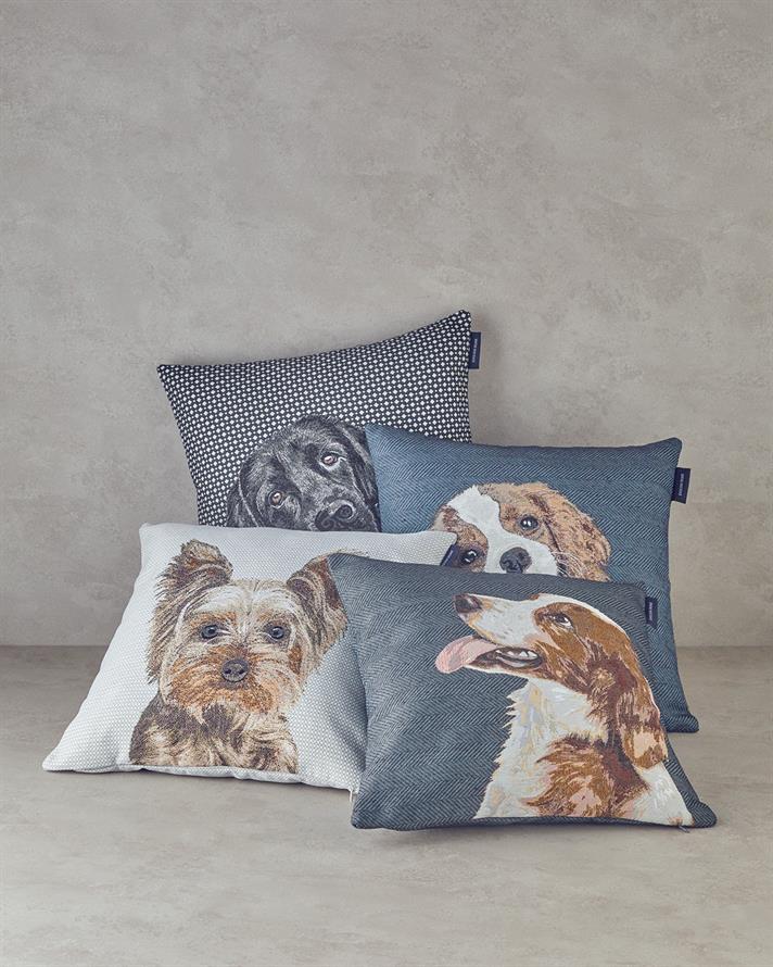 Terrier Tapestry Cushion Cover Ecru