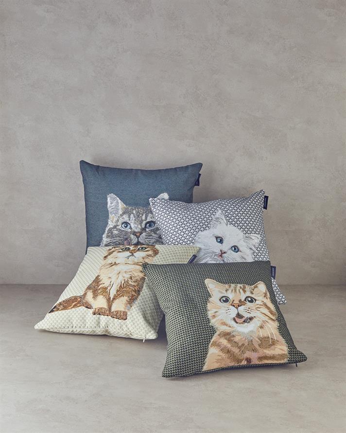 Theo Tapestry Cushion Cover Ecru