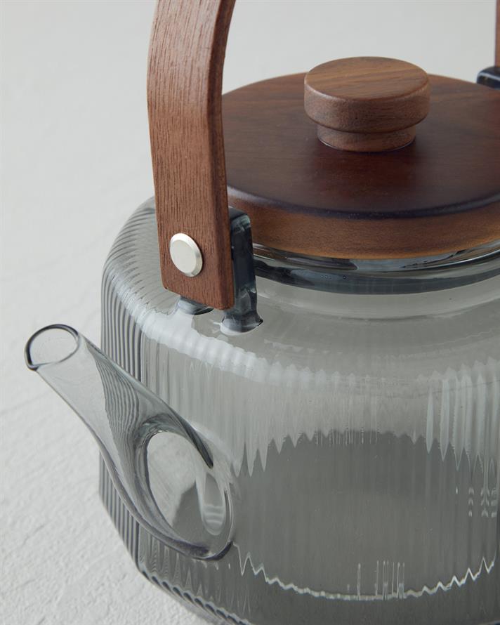 Tiara Borosilicate Glass Teapot 600 ml Grey