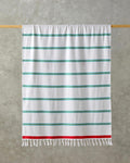 Trim Stripe Cotton Striped Beach Towel 90x150 cm Ecru