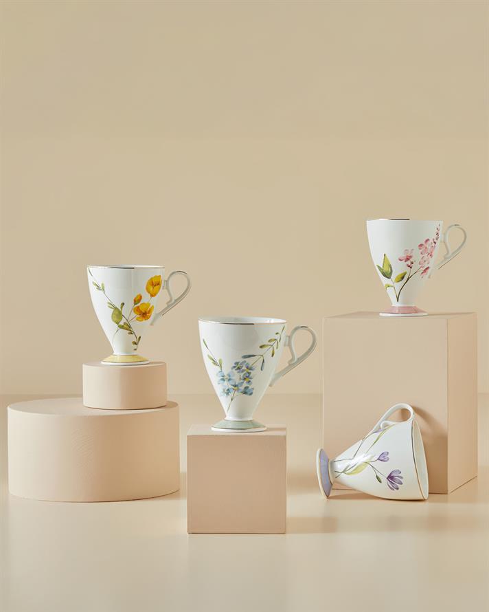 Valentina New Bone China Mug 300 ml Light Green