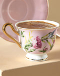 Vanilla New Bone China Coffee Cup Set 4 Pieces 2 Seater Light Pink
