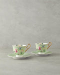 Vanilla New Bone China Tea Cup Set 4 Pieces 2 Seater Light Green