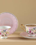 Vanilla New Bone China Coffee Cup Set 4 Pieces 2 Seater Light Pink