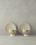 Vanilla New Bone China Tea Cup Set 4 Pieces 2 Seater Light Grey