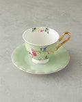 Vanilla New Bone China Tea Cup Set 4 Pieces 2 Seater Light Green