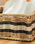 Venice Knitted Basket Natural-Black