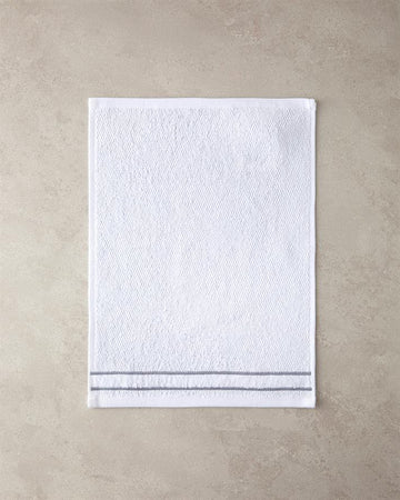 Vier Cotton Embroidered Hand Towel Set of 4 30x40 cm White