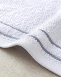 Vier Cotton Embroidered Hand Towel Set of 4 30x40 cm White