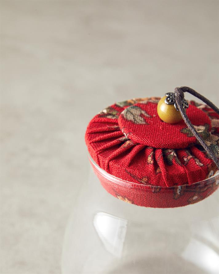 Vintage Borosilkat Jar Red