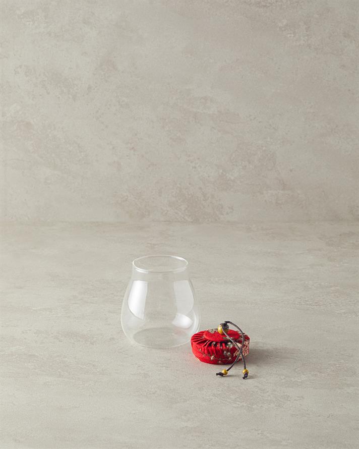 Vintage Borosilkat Jar Red