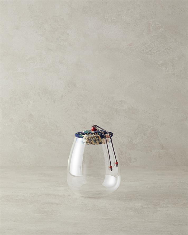 Vintage Borosilkat Jar Navy Blue
