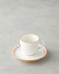 Vivara Bone Porcelain 12 Pieces 6 Seater Coffee Cup Set 90 ml Pink