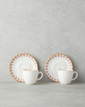 Vivara Bone Porcelain 12 Pieces 6 Seater Coffee Cup Set 90 ml Pink