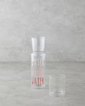 Watery Glass Bedside Pitcher 750 ml+250 ml Pink