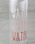 Watery Glass Bedside Pitcher 750 ml+250 ml Pink